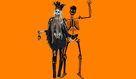 Poncho für Halloween Voodoo